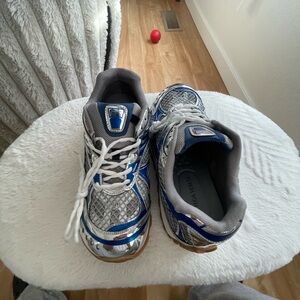 Bottega Veneta Blue and Silver Athletic Shoes